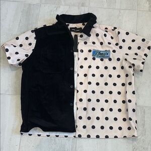 Homme eat Femme button up Shirt - Black and White